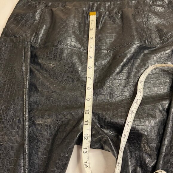 7 for all Man Kind Faux Crocodile Print Leather Pull On Leggings Womens Size L - Picture 6 of 7